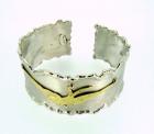 Bracciale a schiava in argento 925%° con rondine in oro 750%°